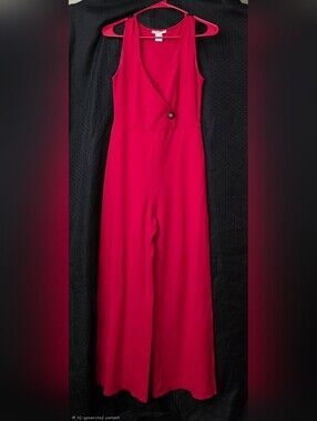 Retro Rolla Coster Red Jumpsuit Size L Very Good Condition